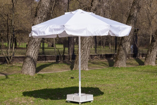 Зонт MISTRAL 300 круглый с воланом (база в комплекте) белый